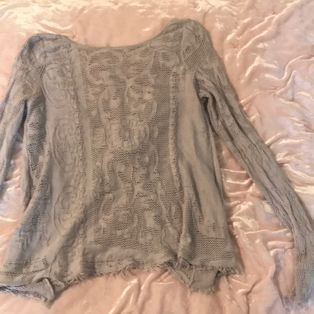 Free People Open Back Knit Top